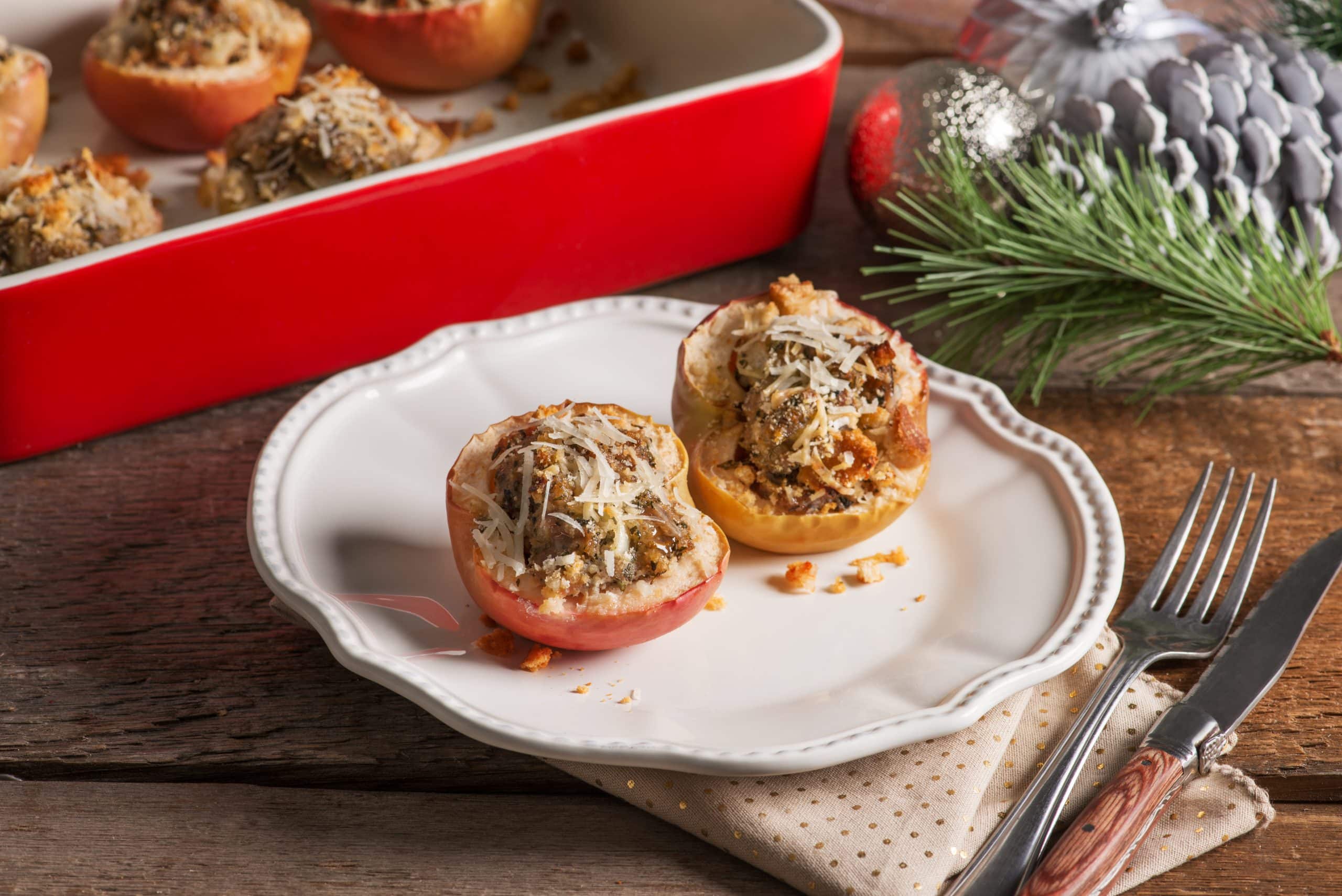 Savoury Stuffed Baked Apples