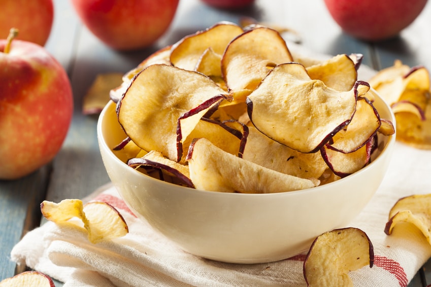 Apple Chips with Crunchy Lemon Sugar
