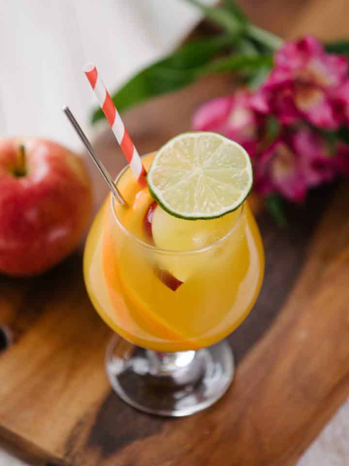 Apple juice, Whisky and maple cocktail