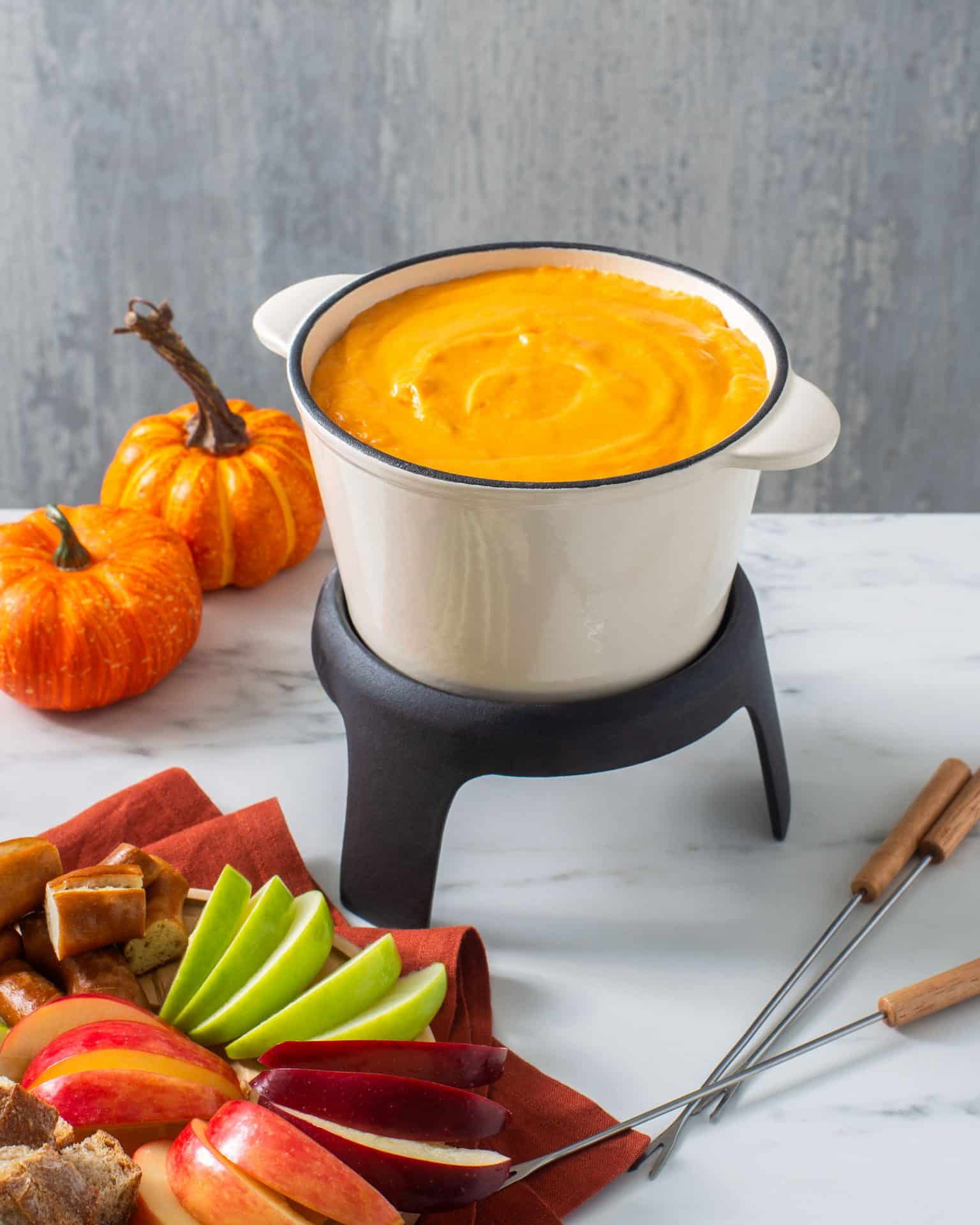 Apple Cheese Halloween Fondue