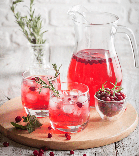 Punch whisky canneberge