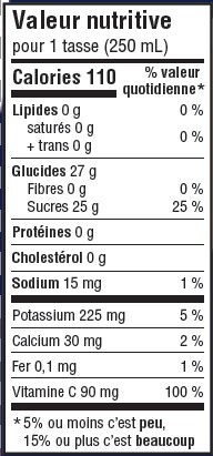 Informations nutritionnelles