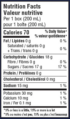Informations nutritionnelles