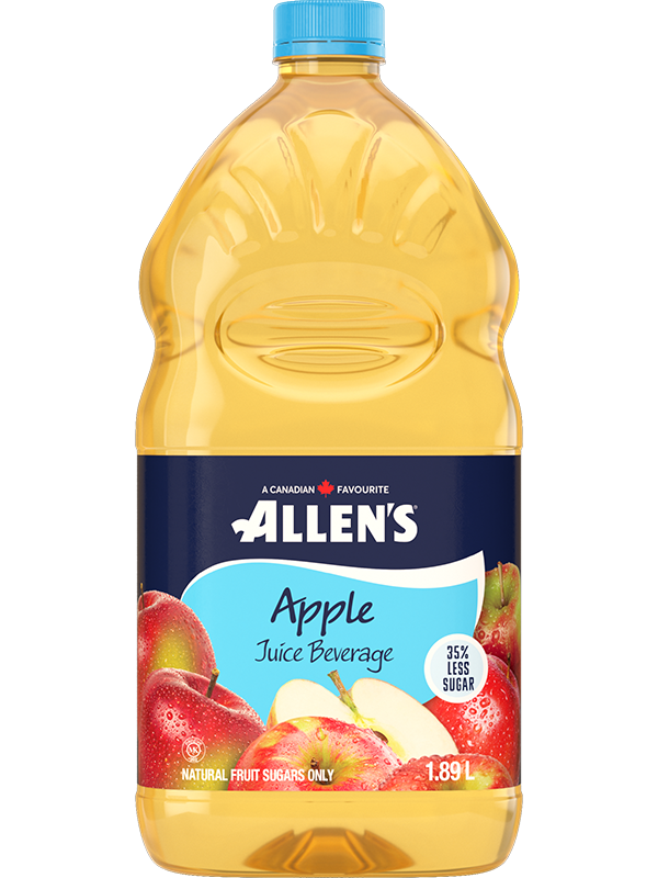ALLEN'S                        APPLE JUICE BEVERAGE 35% LESS SUGAR Plastic PET 1.89L